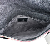 *Etro Goa Leather Embroidery Bead & PomPom Trim Envelope Magnetic Closure Braided Strap Shoulder Bag