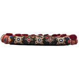 *Etro Goa Leather Embroidery Bead & PomPom Trim Envelope Magnetic Closure Braided Strap Shoulder Bag