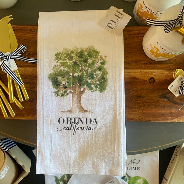 Porter Lane Home Oak Tree Orinda CA Tea Towel