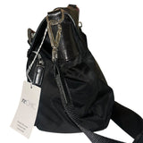 *Prada Tessuto Vela Leather Trim Double Patch Pocket Flap Front Buckle Crossbody Messenger Bag