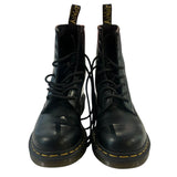 *Dr. Martens 1460 The Original Smooth Leather Contrast Stitching Lace-Up AirWare Combat Boots, Size 7