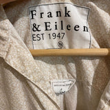 *Frank & Eileen Joedy Boyfriend Cotton Floral Long Sleeve Collared V-Neck Button-Up Shirt, Size XS