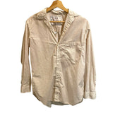 *Frank & Eileen Joedy Boyfriend Cotton Floral Long Sleeve Collared V-Neck Button-Up Shirt, Size XS