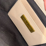 *Tory Burch Miller Serif Logo Pebbled Leather Flap Front Logo Clutch
