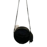 *Jerome Dreyfuss Remi Circle Leather Tassle Trim Crossbody Bag