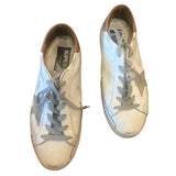 *Golden Goose Superstar Leather & Suede Hidden Lift Low-Top Sneakers, Size 39