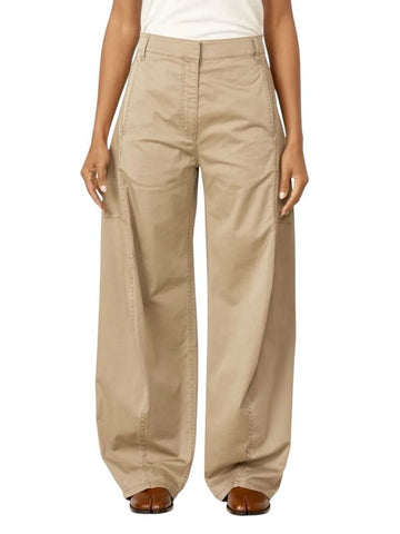 *Tibi Sid Silky Shorter Cotton Blend Poplin Mid-Rise Balloon Leg Cropped Chino Pants, Size 25 (0)