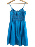 *Rails Miriam Pacific Cotton Poplin Keyhole Tie Cami Smocked Waist Mini Dress, Size S