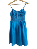 *Rails Miriam Pacific Cotton Poplin Keyhole Tie Cami Smocked Waist Mini Dress, Size S