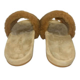 *NWOT Jenni Kayne Shearling Vamp Suede Molded Footbed Slides, Size 38