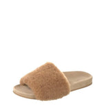 *NWOT Jenni Kayne Shearling Vamp Suede Molded Footbed Slides, Size 38