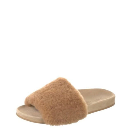 *NWOT Jenni Kayne Shearling Vamp Suede Molded Footbed Slides, Size 38