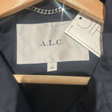 *A.L.C. Elliott Cotton & Nylon Snap Mock Neck Zip-Front Cropped Bomber Jacket, Size XS