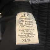 *A.L.C. Elliott Cotton & Nylon Snap Mock Neck Zip-Front Cropped Bomber Jacket, Size XS