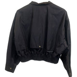 *A.L.C. Elliott Cotton & Nylon Snap Mock Neck Zip-Front Cropped Bomber Jacket, Size XS