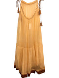 *Ulla Johnson Cari Sheer Cotton Gauze Scoop Cami Tie Shoulder Cover-Up Midi Tent Dress, Size OS