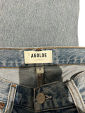 *AGOLDE Fran High-Rise Button Fly Wide Leg Cuffed Hem Cropped Jeans, Size 28 (6)