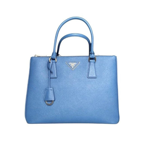 *Prada Galleria Large Lux Saffiano Leather Double Zipper Dual Top Handle Crossbody Tote Bag