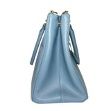 *Prada Galleria Large Lux Saffiano Leather Double Zipper Dual Top Handle Crossbody Tote Bag