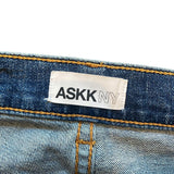 *ASKK NY Geek Auburn Stretch Denim High-Rise Flared Leg Cropped Raw Hem Jeans, Size 29(8)