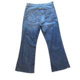 *ASKK NY Geek Auburn Stretch Denim High-Rise Flared Leg Cropped Raw Hem Jeans, Size 29(8)