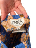 *NWT Omika Blair Modal Floral Puff Sleeve Scoop Neck Smocked Bodice Back Cut-Out Maxi Dress, Size M