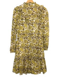 *Ro's Garden Roma Cotton Floral Long Sleeve Button-Up Tiered Mini Dress, Size XS