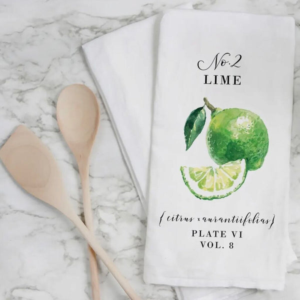 Porter Lane Home Lime Botanical Tea Towel