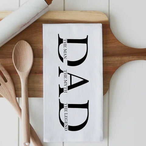 Porter Lane Home Dad: The Man. The Myth. The Legend. Tea Towel