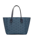 *Moreau Paris Vincennes Reversible Tote Printed Leather Attached Pouch Top Handle Tote