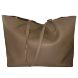 *Saint Laurent Shopping Calfskin Top Handle Shoulder Bag Tote w/ Pouch & Logo Charm