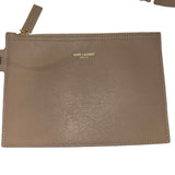 *Saint Laurent Shopping Calfskin Top Handle Shoulder Bag Tote w/ Pouch & Logo Charm