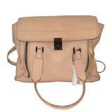 *3.1 Phillip Lim Pashli Large Pebbled Leather Front Gussets Satchel Handbag