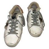 *Golden Goose Superstar Leather & Shearling Hidden Lift Low-Top Sneakers, Size 39