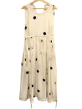 *3.1 Phillip Lim Silk Polka Dot Sleeveless Round Neck Full Skirt Midi Dress, Size 6