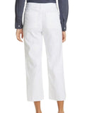 *Frank & Eileen Kinsale Stretch Cotton High-Rise Wide Leg Raw Hem Cropped Pants, Size 4