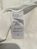 *Frank & Eileen Kinsale Stretch Cotton High-Rise Wide Leg Raw Hem Cropped Pants, Size 4