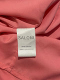 *Saloni Grace Silk Floral On/Off the Shoulder 3/4 Sleeve Asymmetric Ruffle Hem Midi Dress, Size 2