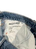*Mother The Vagabond Stretch Denim 5 Pocket Button Fly Midi Pencil Skirt, Size 25 (0)