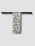 Geometry Painted Spring Flowers Tea Towel