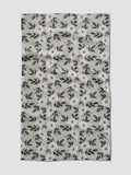 Geometry Painted Spring Flowers Tea Towel
