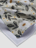 Geometry Painted Spring Flowers Tea Towel