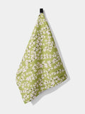 Geometry Spring Green Forsythia Tea Towel