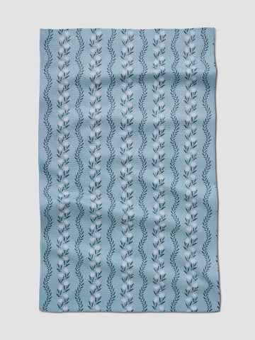 Geometry Vintage Floral Stripe Tea Towel