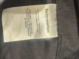 *Reformation Michaela Cotton Long Sleeve Square Neck Smocked Back Babydoll Mini Dress, Size 8