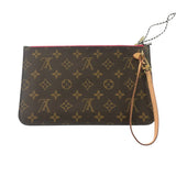 *Louis Vuitton Monogram Neverfull Pochette Canvas & Leather Pouch Wristlet Clutch