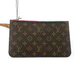 *Louis Vuitton Monogram Neverfull Pochette Canvas & Leather Pouch Wristlet Clutch