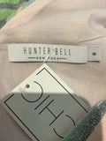 *Hunter Bell Jordan Linen & Cotton Pastel Stripe Sleeveless V-Neck Fit & Flare Midi Dress, Size M