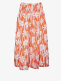 *NWT Hunter Bell Fallon Scarlet Lei Floral Pintuck Pleats Full Midi Skirt, Size 8