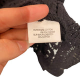 *We Are Kindred Luna Cotton Crochet Long Flare Sleeve Mock Neck Mini Shift Dress, Size 4